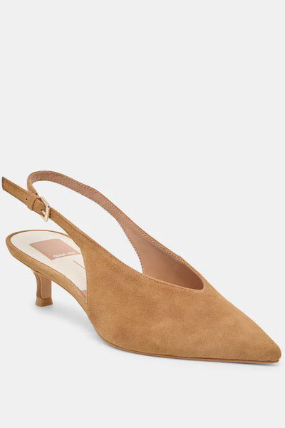 suede kitten heel slingback