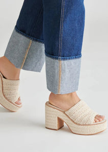 woven platform sandal