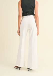 patch pocket wide leg flare