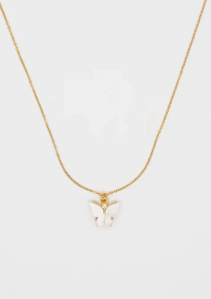 gold filled butterfly necklace
