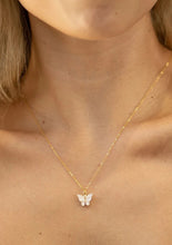 Load image into Gallery viewer, gold filled butterfly necklace
