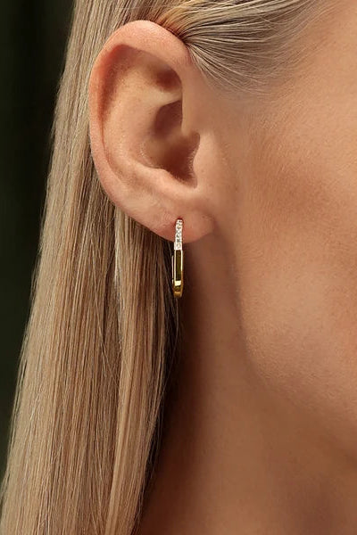 cz oval hoop