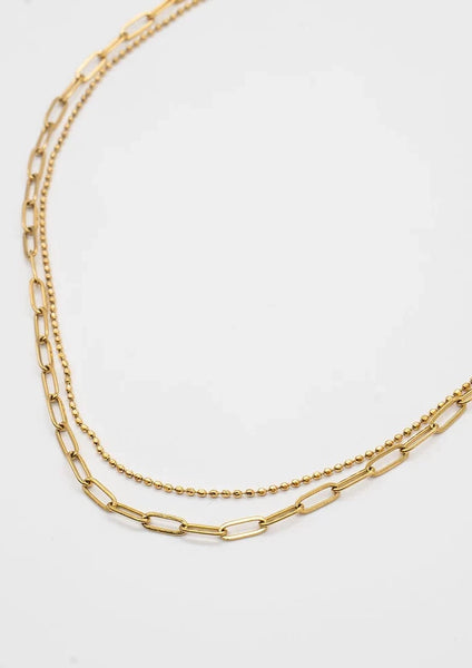gold filled paperclip choker