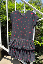 Load image into Gallery viewer, girls cherries tier bubble dress
