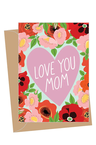 enc card love mom floral heart