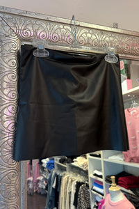 girls faux lether mini skort