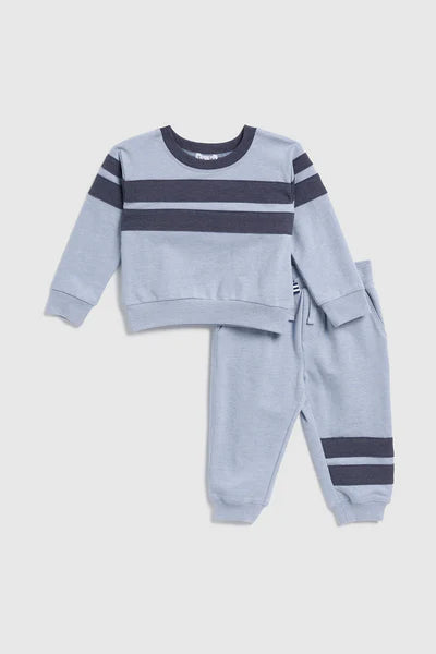 infant stripe inset jogger set