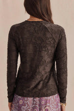 Load image into Gallery viewer, floral burnout long sleeve tee
