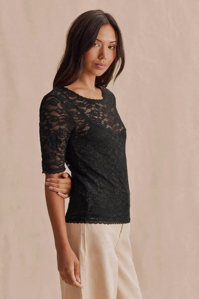 short sleeve lace top