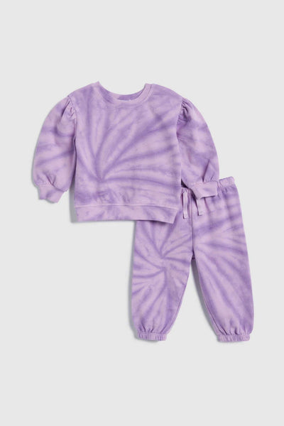 girls tie dye jogger set