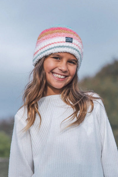 kids stripe beanie