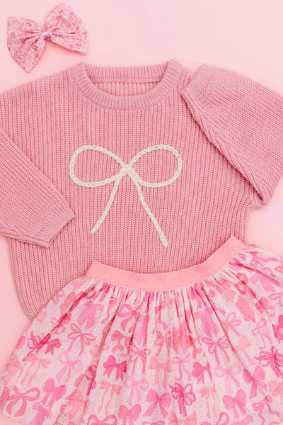 girls bow sweater