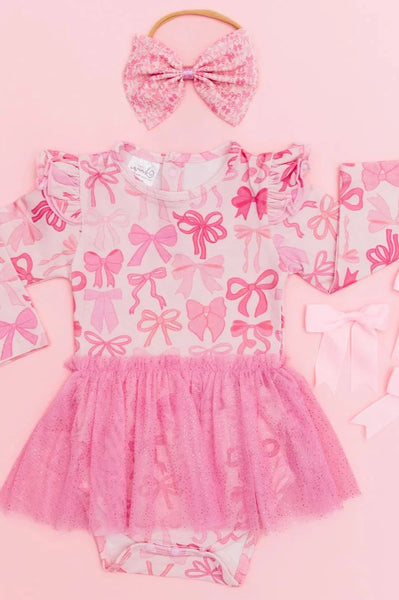 coquette bow tutu bodysuit