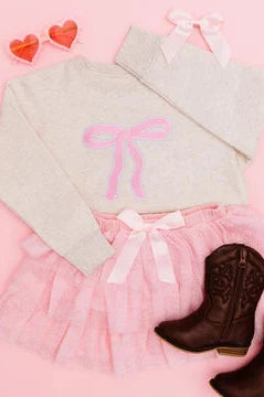 girls bow sweatshirt