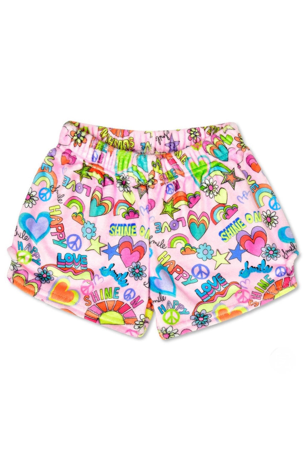 girls plush shorts sunshine