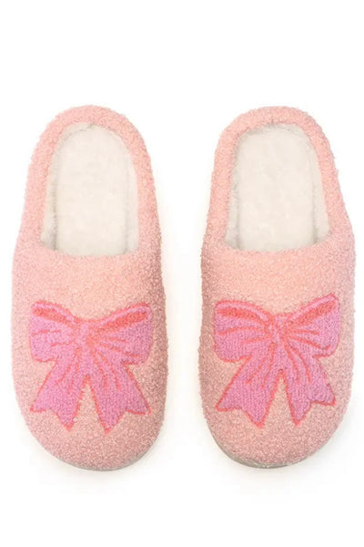 kids bow slipper