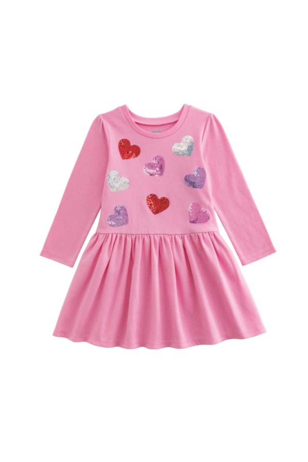 girls hearts sequin dress