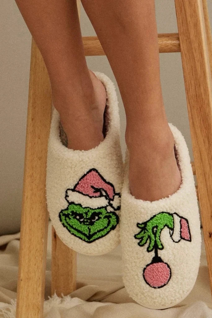 kids xmas monster slipper