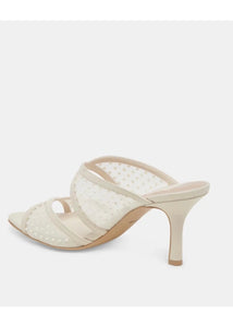 pearl + mesh heel sandal