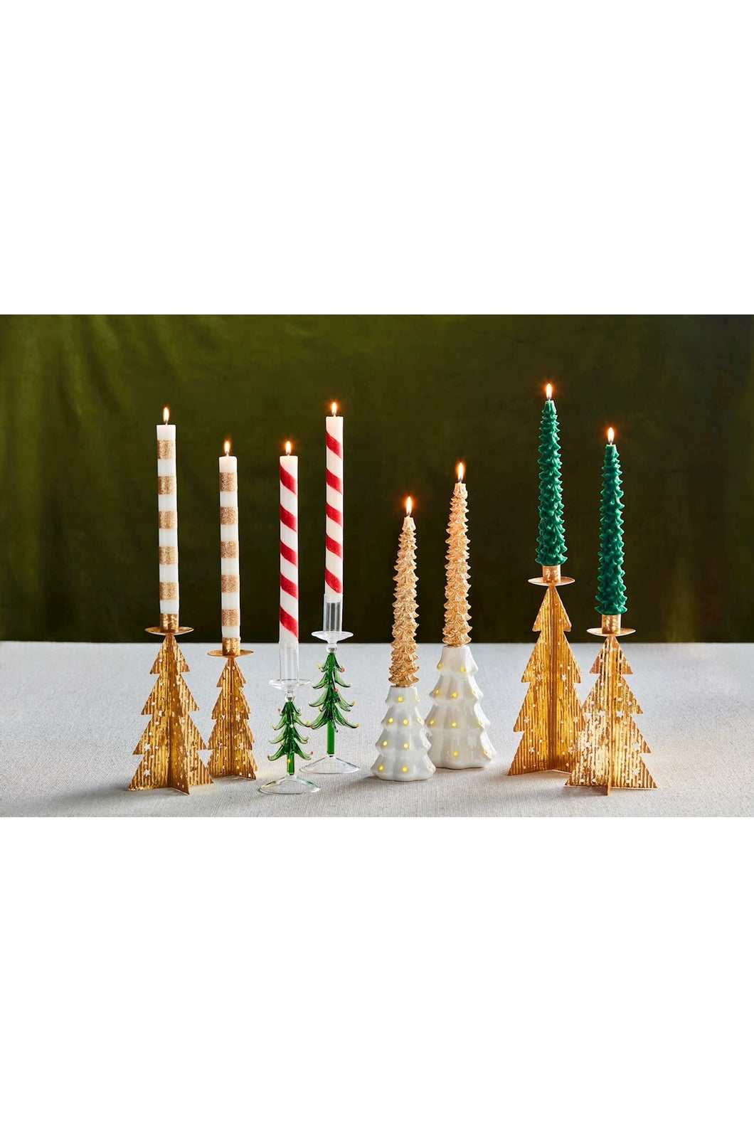 xmas taper candles