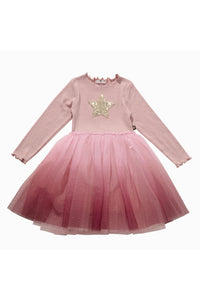 girls long sleeve star tutu dress