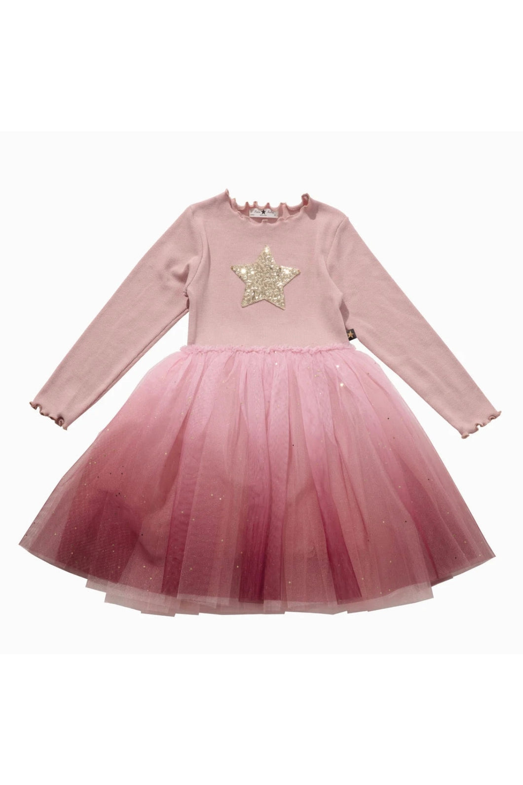 girls long sleeve star tutu dress