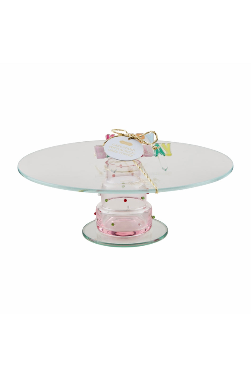 glass birthday cake stand