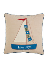 Load image into Gallery viewer, lake applique pillow

