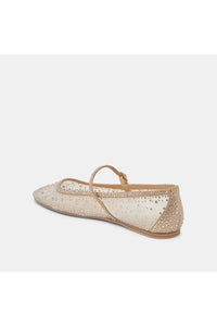 mesh crystal ballet flat