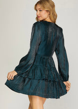 Load image into Gallery viewer, surplice silky tiered dress
