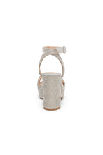 Load image into Gallery viewer, shimmer platform heel sandal
