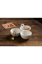 Load image into Gallery viewer, woven ceramic triple dish
