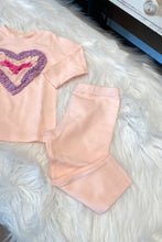 Load image into Gallery viewer, baby tee + pant set ruffle heart
