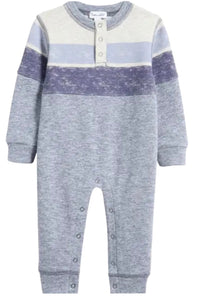 infant stripe henley onesie and pant set