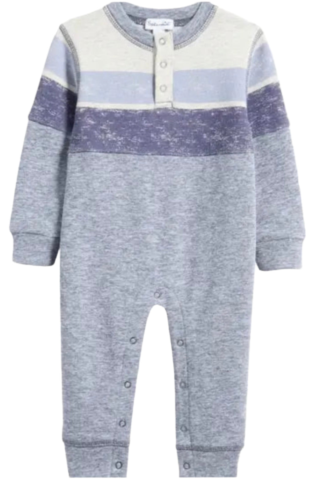 infant stripe henley onesie and pant set