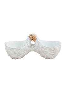 shell double dip dish