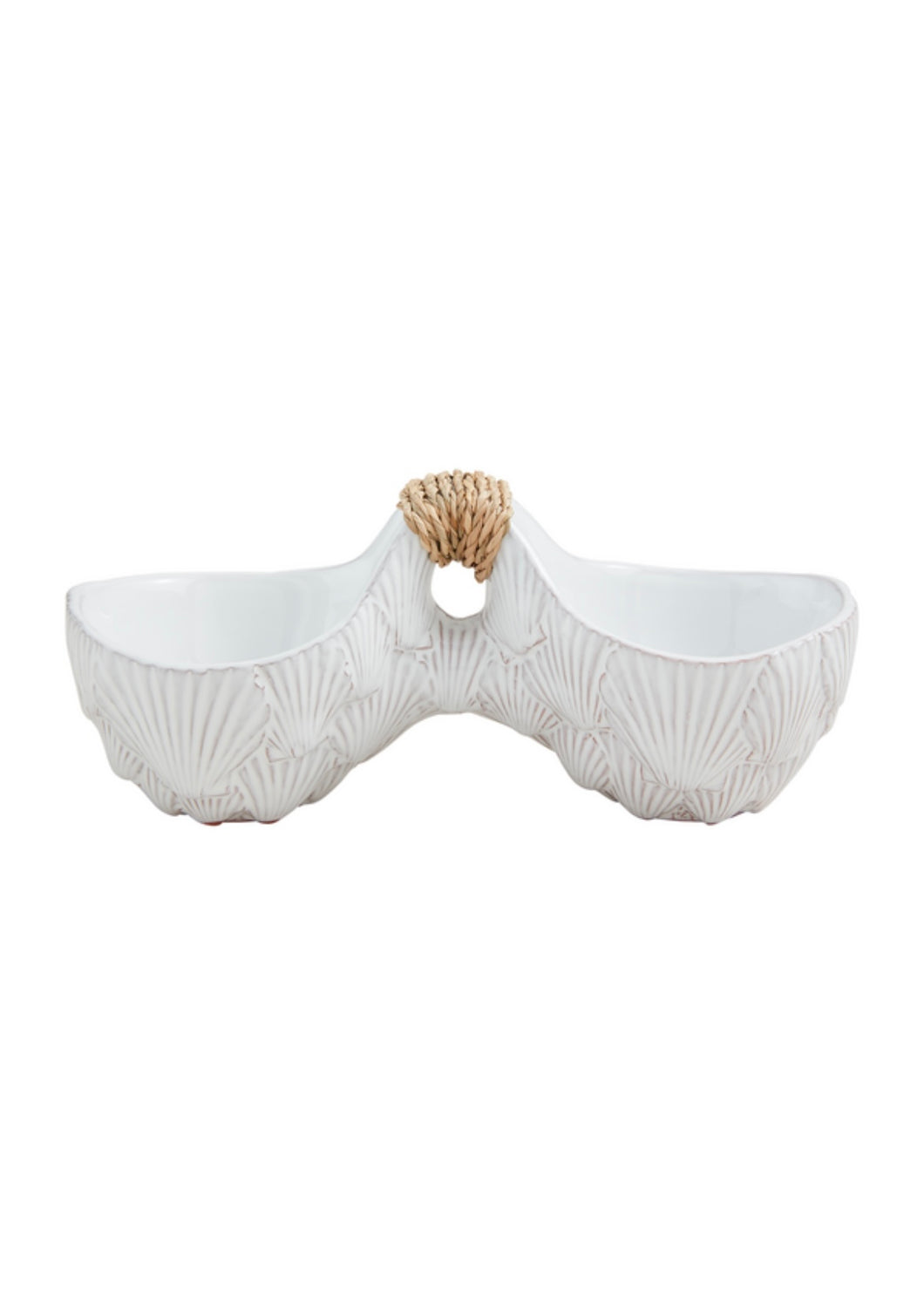 shell double dip dish