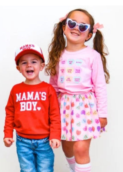 girls candy hearts tee