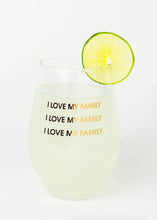 Load image into Gallery viewer, wine glass love family
