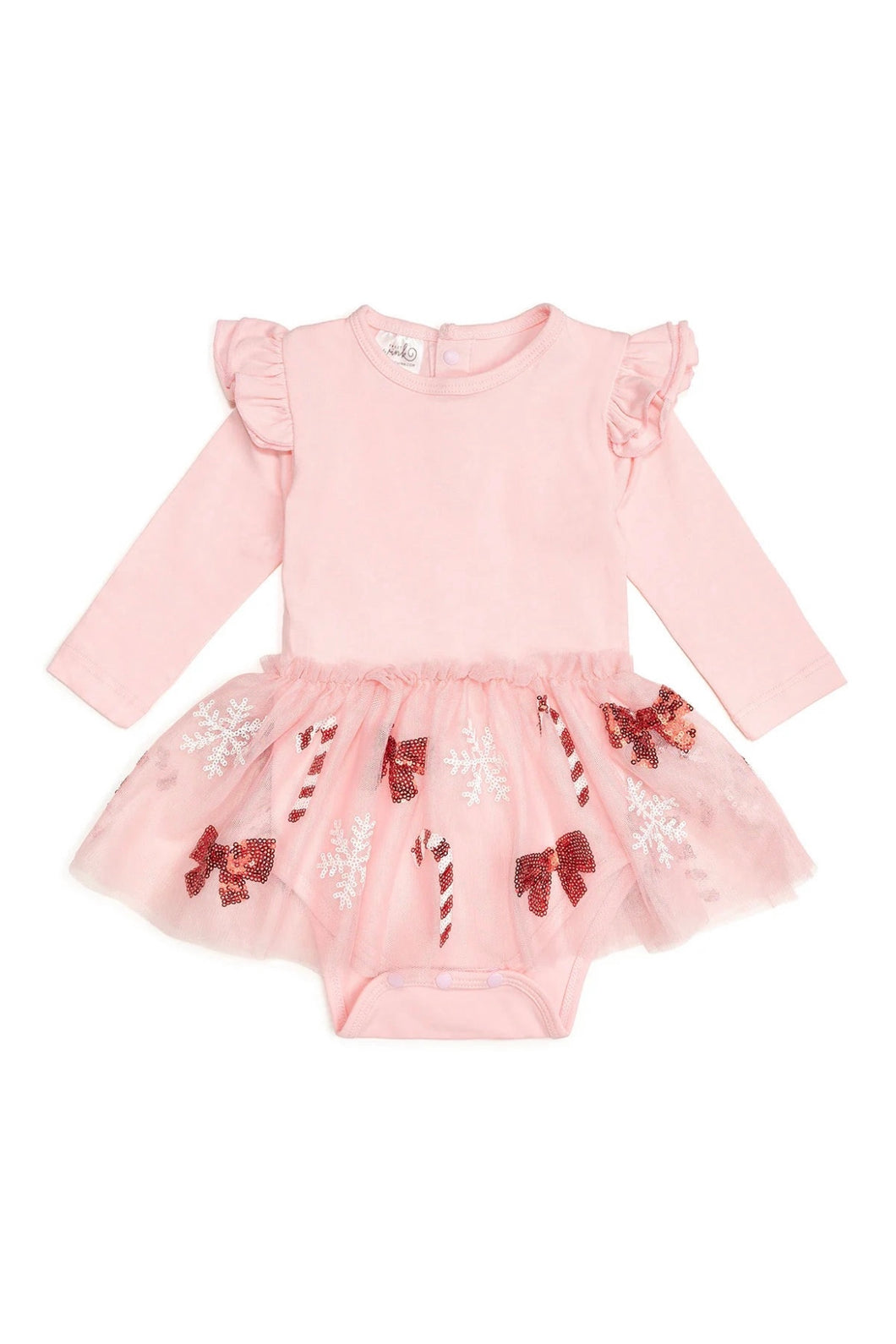 baby candy cane bodysuit tutu