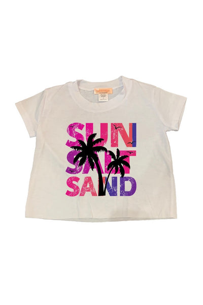 girls sun sand short sleeve tee