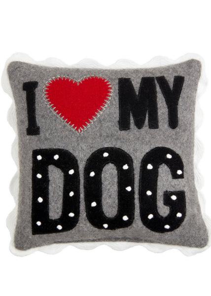 mini dog felt pillow