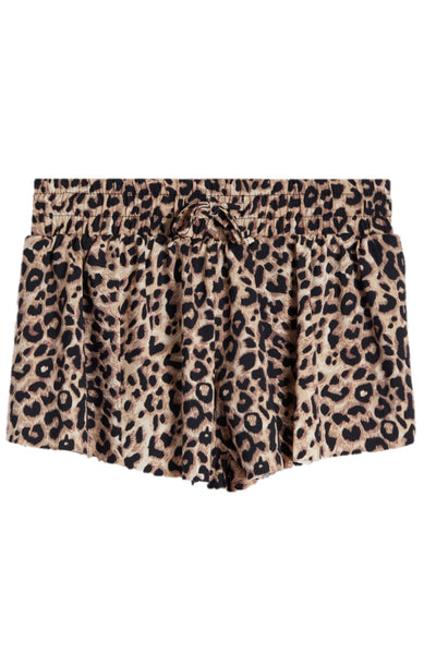 girls flowy shorts cheetah