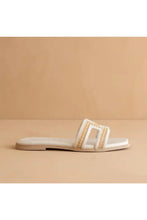 Load image into Gallery viewer, cutout raffia trim slide
