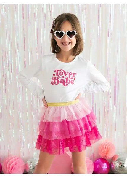 girls pink petal tutu