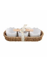 Load image into Gallery viewer, 3 scallop bowl + basket set
