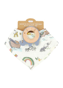 noahs ark teether + bib set