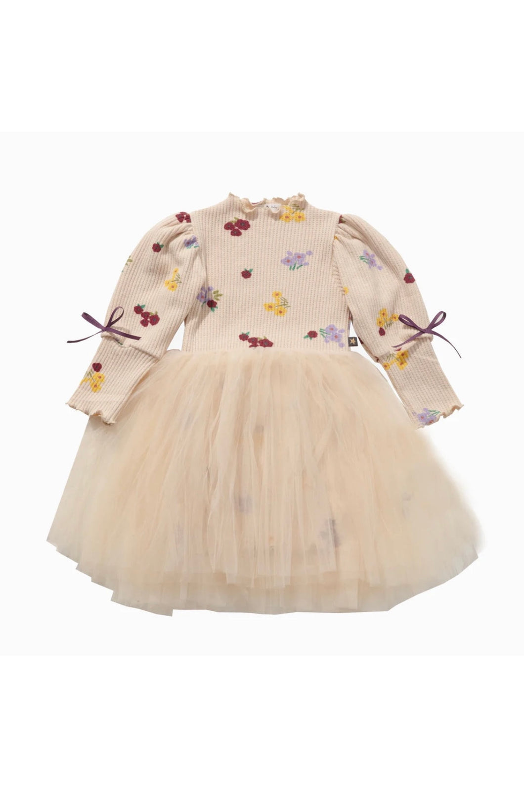 girls floral top balloon sleeve tutu dress