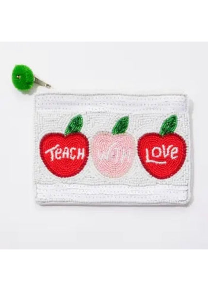 beaded pouch teach with love