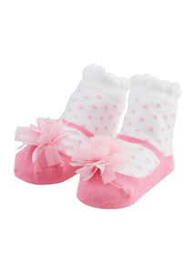 baby pink puff socks